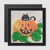 Kitty in Pumpkin Classic Einladung (Vorne/Hinten)