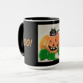Kitty in Pumpkin Tasse (Vorderseite Links)