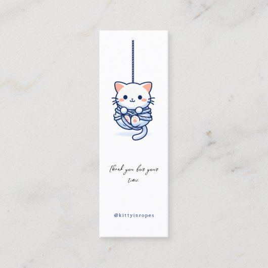 Kitty in Seilen, Visitenkarte (Vorderseite)