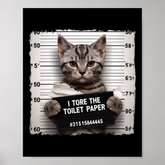 Kitty Jail Foto ich zerrissen die Toilettenpapier  Poster