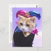 Kitty Jester Postkarte (Vorne/Hinten)