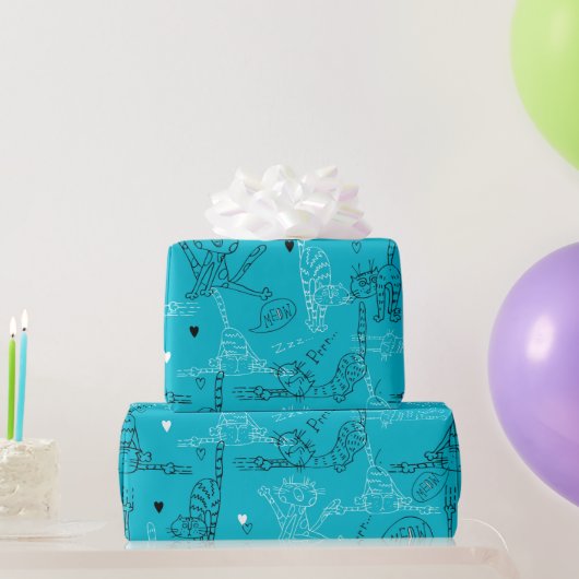 Kitty Kat Antics Geschenkpapier (Partygeschenke)