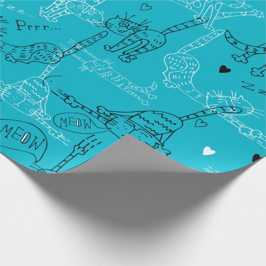Kitty Kat Antics Geschenkpapier (Ecke)