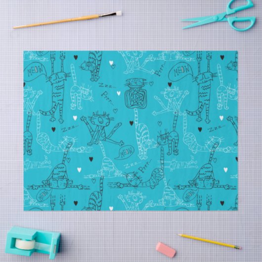 Kitty Kat Antics Seidenpapier (Basteln)