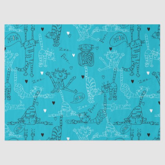 Kitty Kat Antics Seidenpapier (Vorderseite)