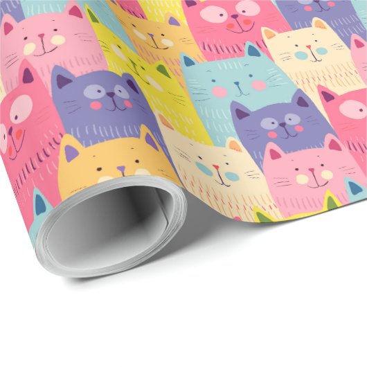 Kitty Kat Geschenkpapier - Katzen - Teigwaren (Rolleneckpunkt)