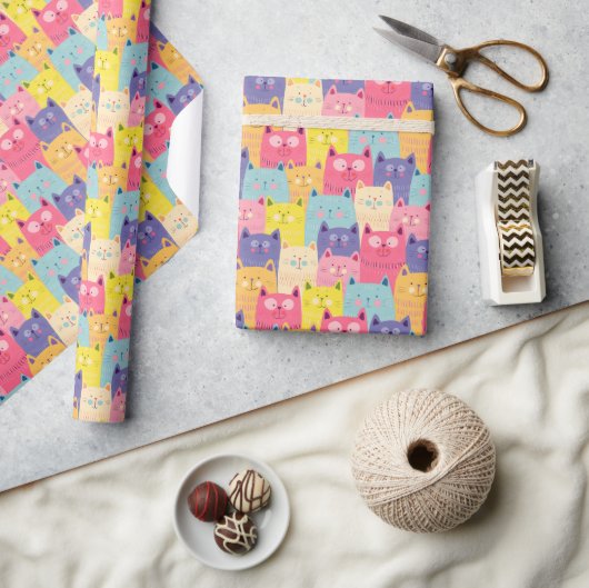 Kitty Kat Geschenkpapier - Katzen - Teigwaren (Basteln)