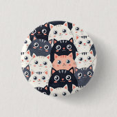 Kitty Kat Kaleidoscope Button (Vorderseite)