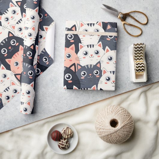 Kitty Kat Kaleidoscope Geschenkpapier (Kunsthandwerk)