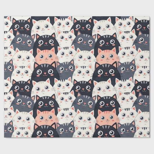 Kitty Kat Kaleidoscope Geschenkpapier (Flach)