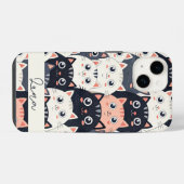 Kitty Kat Kaleidoscope iPhone Hülle (Rückseite (Horizontal))