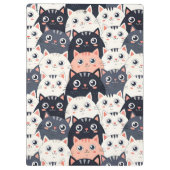 Kitty Kat Kaleidoscope Klemmbrett (Rückseite)