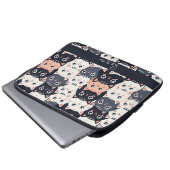 Kitty Kat Kaleidoscope Laptopschutzhülle (Vorne Knopf)