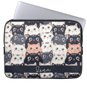 Kitty Kat Kaleidoscope Laptopschutzhülle (Vorderseite)