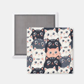 Kitty Kat Kaleidoscope Magnet (Vorderseite/Rückseite)