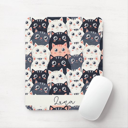 Kitty Kat Kaleidoscope Mousepad (Mit Mouse)