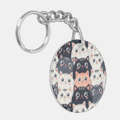 Kitty Kat Kaleidoscope Schlüsselanhänger (Vorderseite links)