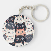 Kitty Kat Kaleidoscope Schlüsselanhänger (Rückseite)