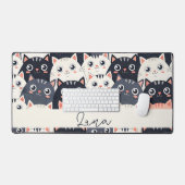 Kitty Kat Kaleidoscope Schreibtischunterlage (Tastatur & Maus)