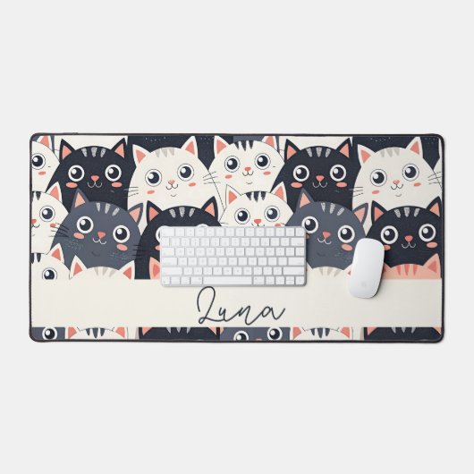 Kitty Kat Kaleidoscope Schreibtischunterlage (Tastatur & Maus)