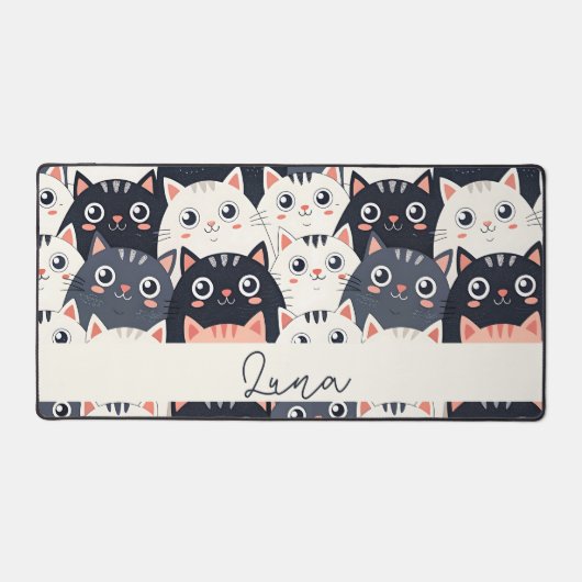 Kitty Kat Kaleidoscope Schreibtischunterlage (Vorderseite)