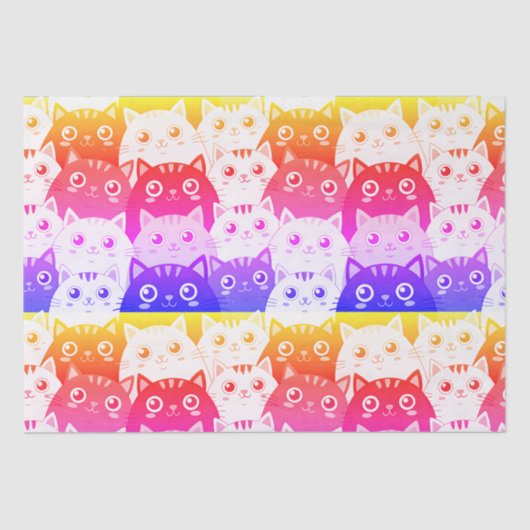 Kitty Kat Kaleidoscope Seidenpapier (Vorderseite)