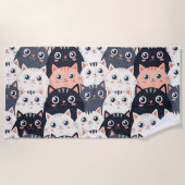 Kitty Kat Kaleidoscope Strandtuch (Vorderseite)