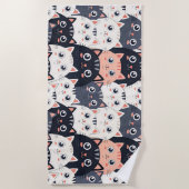 Kitty Kat Kaleidoscope Strandtuch (Vorderseite)