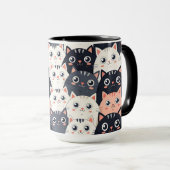 Kitty Kat Kaleidoscope Tasse (VorderseiteRechts)