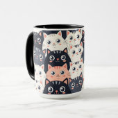 Kitty Kat Kaleidoscope Tasse (Vorderseite Links)