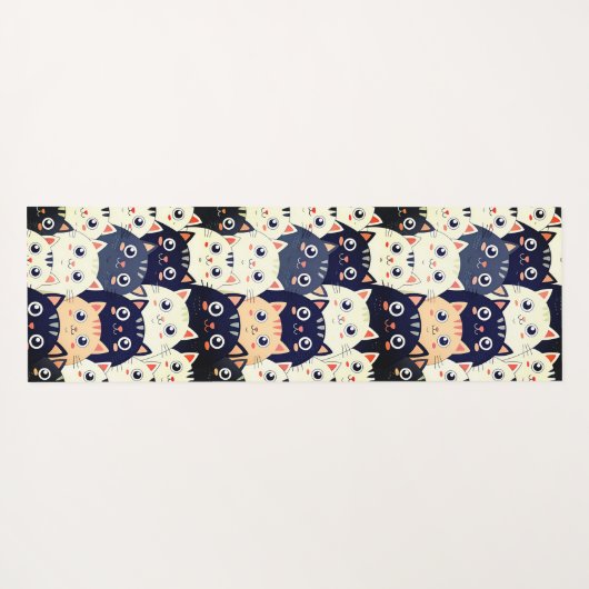 Kitty Kat Kaleidoscope Yogamatte (Rückseite (Horizontal))
