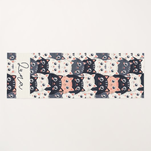 Kitty Kat Kaleidoscope Yogamatte (Vorderseite (Horizontal))