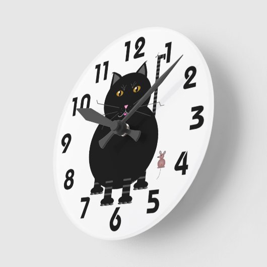 Kitty Kat Wall Clock Runde Wanduhr (Winkel)