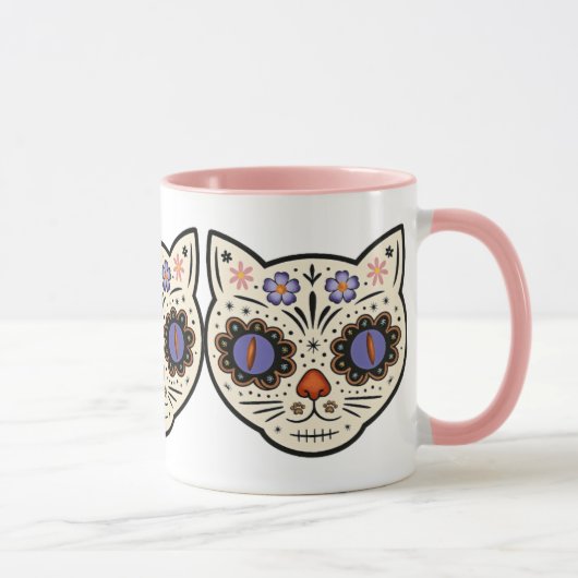 Kitty Kat Zucker Schädel Tasse (Rechts)