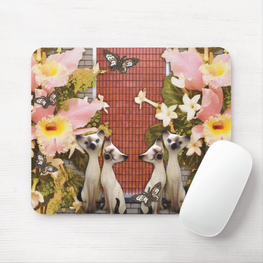 Kitty kats Liebe-Blumen Mousepad (Mit Mouse)