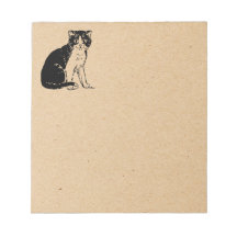 Kitty Katze auf braunem Papier Fine Art