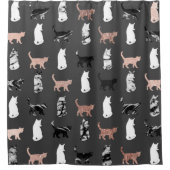 Kitty-Katzen im Rosen-Gold und im Duschvorhang (Vorderseite)