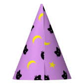 Kitty Katzen-Mond-und Stern-Party-Hut Partyhütchen (Rückseite)