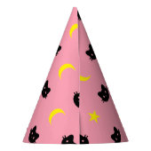 Kitty Katzen-Mond-und Stern-Party-Hut Partyhütchen (Rückseite)
