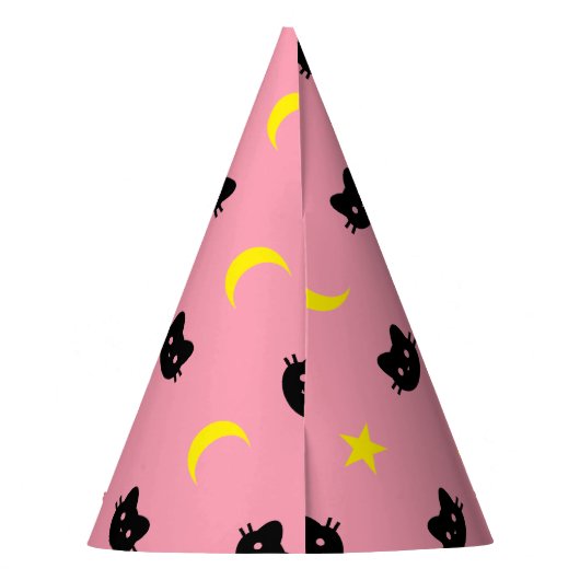 Kitty Katzen-Mond-und Stern-Party-Hut Partyhütchen (Rückseite)
