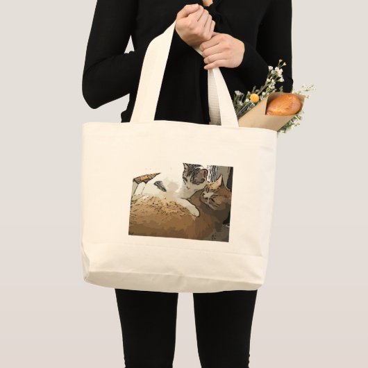 Kitty-Katzen-Tasche Jumbo Stoffbeutel (Vorderseite (Produkt))