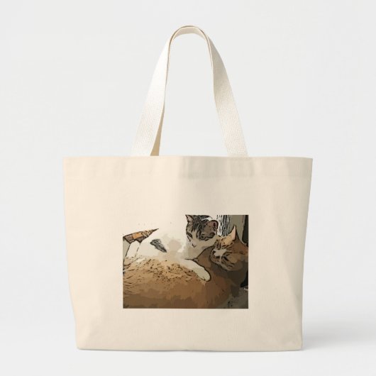 Kitty-Katzen-Tasche Jumbo Stoffbeutel (Vorne)