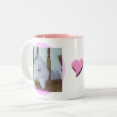 Kitty-Katzen-Tasse Zweifarbige Tasse (Vorderseite Links)