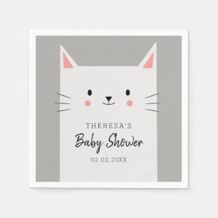 Kitty-Katzen-Thema-Baby-Duschen-niedliches Serviette