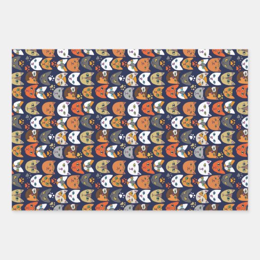 Kitty Katzen überall Geschenkpapier Set (Vorderseite 2)