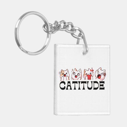 Kitty Keepsakes – Meow Mood Keychain Schlüsselanhänger (Vorderseite links)