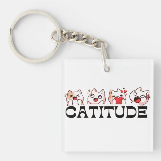Kitty Keepsakes – Meow Mood Keychain Schlüsselanhänger (Vorderseite)