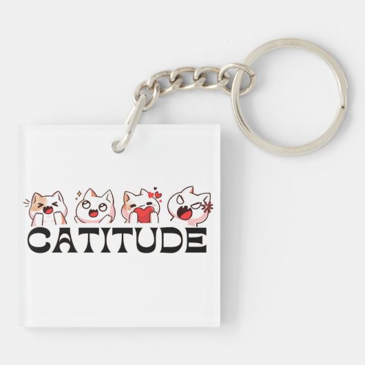 Kitty Keepsakes – Meow Mood Keychain Schlüsselanhänger (Rückseite)