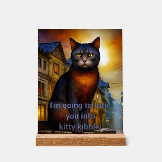 Kitty Kibble Acrylschild (Vorderseite)