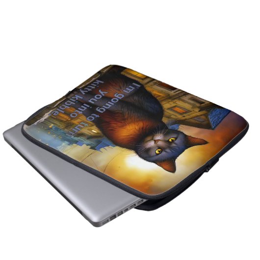 Kitty Kibble Laptopschutzhülle (Vorne Knopf)